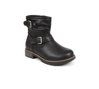 Easyfit Women's Extra-Wide Fit Buckle Biker Boots in Black | Size: 4 Easyfit Black 4