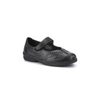 Easyfit Women's Extra-Wide Leather Mary Janes in Black | Size: 6 Easyfit Black 6
