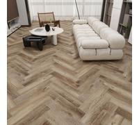 EasyFloor Citadel Herringbone Greige Spc Click Lvt Flooring 30Sqm - Waterproof Luxury Vinyl Tiles