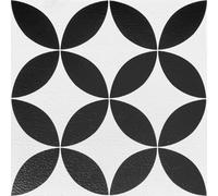 Easyfloor Pvc Self-Adhesive Floor Tile B2020000 Blossom Geo Black & White Geometric Effect 5Sqm