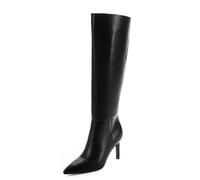 Easyfox Knee High Boots Women Pointed Toe Tall Boots 3 In Stiletto High Heel Long Boots Side Zipper Dress Knee High Boots, Black, 5.5 UK