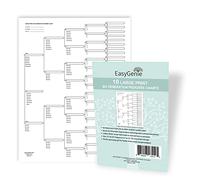 EASYGENIE 10 LARGE PRINT Six Generation Pedigree Charts for Ancestry | Archival-Quality Genealogy Forms