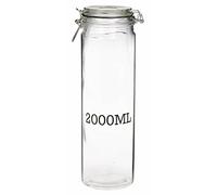 Easygift Large Glass Air Tight Sealed Storage Jar With Metal Clamp (2000 ml (2L))