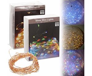 Easygift Products Copper Wire, 100 Warm White LED Lights (495cm)
