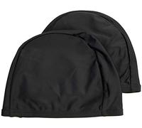 Easyglide 2 Pack Deluxe Spandex Swimming caps for Lycra Fabric Adult Junior childen Swim hat (Black, Adult)