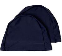 Easyglide 2 Pack Deluxe Spandex Swimming caps for Lycra Fabric Adult Junior childen Swim hat (Navy, Adult)