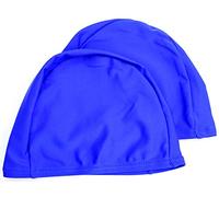 Easyglide 2 Pack Deluxe Spandex Swimming caps for Lycra Fabric Adult Junior childen Swim hat (Royal, Adult)