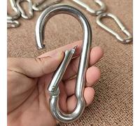 easyhaha 1Pcs Spring Buckle Key RingM4 M5 M6 M7 M8 M9 M10 M11 M12 M14 304/316 Stainless Steel Carabiner Carbine Snap Hook (Color : M4 x 40mm, Size : 316 Stainless Steel)