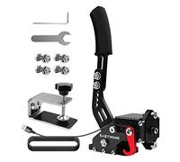 Easyhomie USB Handbrake with Fixed Base for PC Racing Games, Adjustable Game Handbrake with High Precision and High Linearity, Suitable for Logitech G27 / G29 / T300 FANATEC (Black)