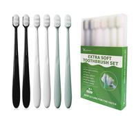 EasyHonor Extra Soft Toothbrush For Sensitive Gums, Micro-Nano Manual Toothbrush with 20000 Soft Floss Bristle for Pregnant Women, Elderly, Braces and