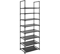 Easyhouse 8 Tier Metal Sturdy Shoe Rack for Entryway/Closet, Stores 16-20 Pairs of Shoes, Multi-use Shelf Organizer for Space Saving Storage