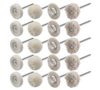 EASYIKI 20 Pack Felt Polishing Buffing Wheel, Wool Felt Polishing Wheel, Wool Buffing Wheel for Dremel Rotary Tool, 4 Styles (Diameter 25mm)