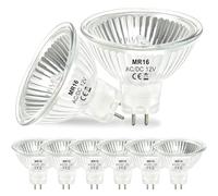 EASYIVY 8-Pack MR16 Halogen Light Bulbs, GU5.3 12V 35W Spotlight Bulb Dimmable, Glass Cover, 36° Beam Angle GU5.3 2 Pin Spot Light Bulb for Ceiling Light, Track Light, Warm White 2700K