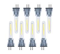 EASYIVY 8-Pack S14 LED Bulbs Plug in, 1W Spare LED Filament Light Bulb 2700K Warm White, S14 Replacement Plastic Bulbs for Outdoor String Lights