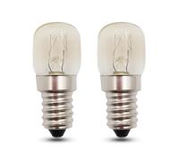 EASYIVY E14 Oven Bulb 300°C Heat Resistant, 230V T22 E14 Pygmy Oven Bulb Dimmable for AEG/Neff/Zanussi/Smeg/Bosch Oven, Microwaves, Salt Lamp, Fridge, Warm White 2700K, 2-Pack