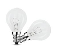 EASYIVY E14 Oven Bulb 300°C Heat Resistant, 400LM G45 SES Golf Ball Oven Lamp Dimmable for AEG/Neff/Zanussi/Siemens/Bosch Oven, Microwaves, Cooker, Warm White 2700K, 2-Pack