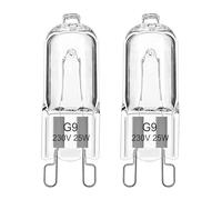 EASYIVY G9 Halogen Oven Bulb 25W 230V 300°C Heat Resistant for AEG/Neff/Zanussi/Smeg/Bosch Oven, Dimmable G9 Microwave Oven Cooker Bulb Applications, Warm White 2700K, 2-Pack