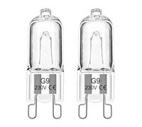 EASYIVY G9 Halogen Oven Bulb 25W 230V 300°C Heat Resistant for AEG/Neff/Zanussi/Smeg/Bosch Ovens, Dimmable G9 Microwave Oven Cooker Bulb Applications, Warm White 2700K, 2-Pack