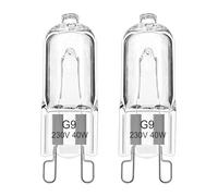 EASYIVY G9 Halogen Oven Bulb 40W 230V 300°C Heat Resistant for AEG/Neff/Zanussi/Smeg/Bosch Oven, Dimmable G9 Microwave Oven Cooker Bulb Applications, Warm White 2700K, 2-Pack