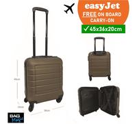 Bordlite Lightweight ABS Underseat Hard Cabin Suitcase - 45x36x20cm | Cabin Approved EasyJet, British Airways, Emirates, Virgin Atlantic & More (Charcoal)