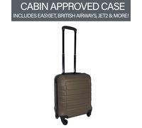 Bordlite Lightweight ABS Underseat Hard Cabin Suitcase - 45x36x20cm | Cabin Approved EasyJet, British Airways, Emirates, Virgin Atlantic & More (Charcoal)