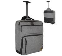 EasyJet Underseat Cabin Bag 45x36x20cm - Wheeled Travel Holdall with Trolley Handle - Lightweight Soft Shell Carry On Luggage - Fits EasyJet Free Bag Allowance - Grey