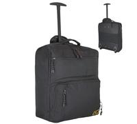 EasyJet Underseat Cabin Bag 45x36x20cm - Wheeled Travel Holdall with Trolley Handle - Lightweight Soft Shell Carry On Luggage - Fits EasyJet Free Bag Allowance - Black