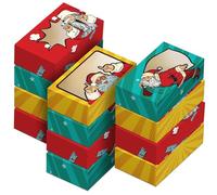 easykart labels 12 Christmas Cookie Boxes With Window patch, 3 Design -4 PCs each, 8.75" x 5.75" x 2.75", Cookie Boxes for Holiday Pastries, Cupcakes etc