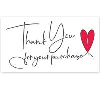 Easykart Labels 120 Thank You for Your Purchase Cards | 300 GSM Thick Board | Business Card Sized | Highly Recommended for Small Business Owners (1 Pack)