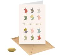 easykart labels 16 Christmas Greeting Cards with Gold Foiling & Embossing with Envelopes, 6.75 x 4.5 Inch Merry Christmas Cards with Seal Stickers For Friends, Family and loved Ones