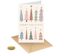easykart labels 16 Christmas Greeting Cards with Gold Foiling & Embossing with Envelopes, 6.75 x 4.5 Inch Merry Christmas Cards with Seal Stickers For Friends, Family and loved Ones