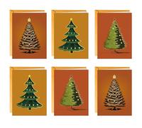 easykart labels 18 Boxed Merry Christmas Greeting Cards with Foiling, 5.75 x 4.25 Inch with Envelopes & Sealing Stickers