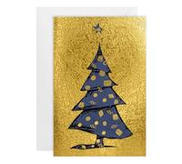 easykart labels 80 Christmas Greeting Cards with Gold Foiling & Embossing with Envelopes, Golden Mettalic 6.75 x 4.5 Inch Merry Christmas Cards with Seal Stickers For Friends, Family and loved Ones