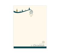 easykart labels Christmas Stationery Paper Letterhead Sheets 60 Pack Holiday Xmas Theme Design for Writing Letters Computer Office Notes & Printing Supplies Size 8.5" X 11"