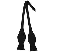 EASYKEENECOM Black Self Tie Bow Ties for Men Self Tie Bowtie Solid Plain Tuxedo Wedding Bowties