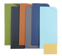 EASYKEENECOM Glasses Cases, 6 Pcs Soft Reading Glasses Case Leather Spectacle Cases with 2 Pcs Glasses Cloths in Random Colors, Portable Sunglasses Pouch Eyeglasses Storage Bags for Women Men Travel