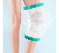 EASYKEENECOM Leg Shower Protector, Waterproof Knee Cover for Shower, PICC Line Covers for Knee, Watertight Reusable Cast Protector for Leg Surgeries Wound Bandage, Waterproof Protector