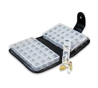 Easylife 14 Day Pill Box Organiser, 4 Times a Day, Tablet Organiser Wallet for Medication, Vitamins & Supplements, H19cm x W11.5cm x D5cm, Black