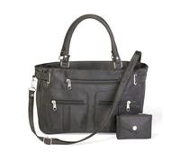 Easylife 6 Pocket Bag, Multi Pocket Crossbody Bag for Women With Adjustable Strap. Ladies Bag and Purse Set. Multi Pocket Handbags for Women - Fully Guaranteed | Black | Medium