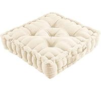 Easylife Armchair Booster Cushion | Comfortable Bolster Cushion for Chairs and Armchairs | Easy Get Up Support Seat Pad with Polyester Fill and 100% Cotton Cover, 50 x 50 x 10cm, Cream