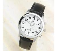 Easylife Atomic Talking Watch, British English Speaking For Visually Impaired, Radio Controlled, Genuine Leather Strap
