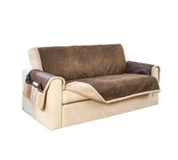 Easylife Deluxe Reversible Sofa Cover, Sherpa Fleece Sofa Saver 3 Seater, Protective Couch Cover with Side Pockets for TV Remote, Non Slip Sofa Cover - Fully Guaranteed | 34.5x37x10