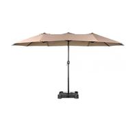 Easylife Double Parasol Patio Umbrella, Free Standing Extra Large Garden Parasol UV Rays, Easy Use Crank Handle, Folds to Store (Canopy 455x265cm, H240cm) - Fully Guaranteed, Base Not Included