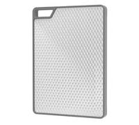 Easylife Dual-Sided SmartChop Chopping Board with Garlic Grinder, Non-Slip Stainless Steel Chopping Board for Meat and Veg, Dishwasher-Safe Worktop Saver L35.5xW26xH2.1cm - Fully Guaranteed