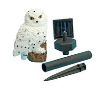 Easylife Glowing Solar Owl Garden Ornament, Solar Owl Light and Waterproof Outdoor Ornament, Rat and Pest Deterrent, H16cm x W8cm x D7cm
