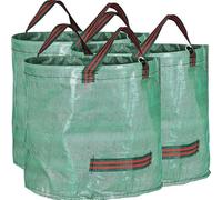 Easylife Heavy Duty Garden Bags - Strong Tear Resistant Polypropylene Garden Waste Bags with Double Handles - Reusable Large Capacity Bags - Set of 3, 272L
