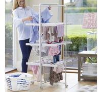 Easylife Indoor Electric 3-Tier Heated Laundry Clothes Airer Aluminium, White, H147Xw72Xd67Cm, Foldable, Eco-Friendly