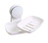 Easylife Instant Fix Single Layer Plastic Soap Dish (Pack of 2). Soap Bar Holder (H10.5 x W13.2 x D11cm). Kitchen or Bathroom Soap Holder. No Drill Shampoo Bar Holder - Fully Guaranteed