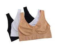 easylife lifestyle solutions Comfortable Wireless Bras | Designed to Fit Easy Care Machine Washable | Medium | Set of 4; 2xNude, 1xWhite, 1xBlack