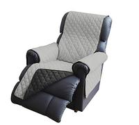 easylife lifestyle solutions Reversible Water Repellent Furniture Protector | Protects from Spills, Stains, Dirt, Scuffs and Pet Hair | Recliner in Black/Grey